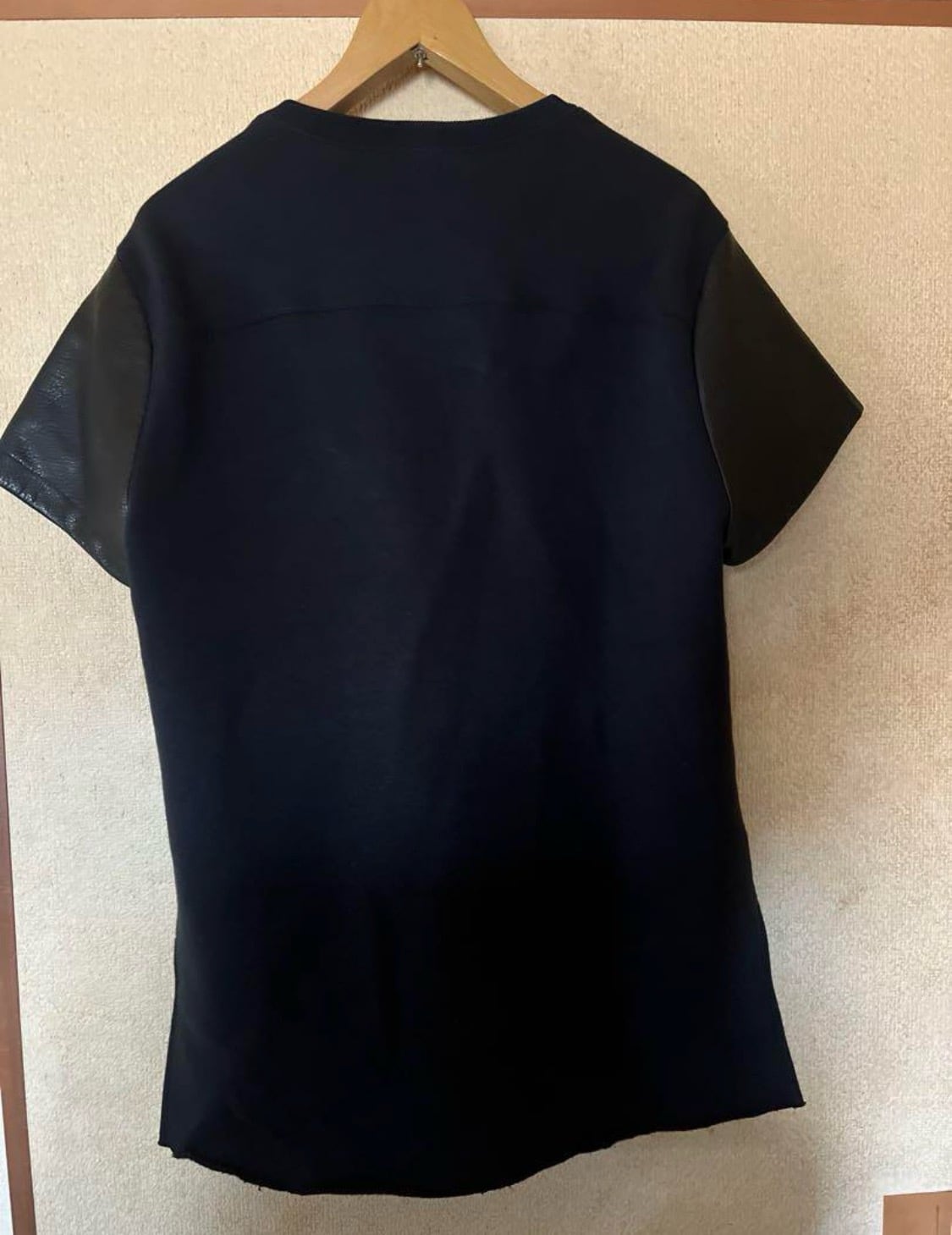 クロムハーツ Y NOTネイビー スエット セメタリークロス レザー Tシャツ CHROME HEARTS クロムハーツ Y NOT ネイビー スウェット セメタリー