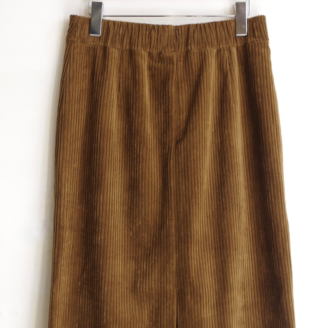 SINME コーデュロイ ロングスカート ショート　ブラウン