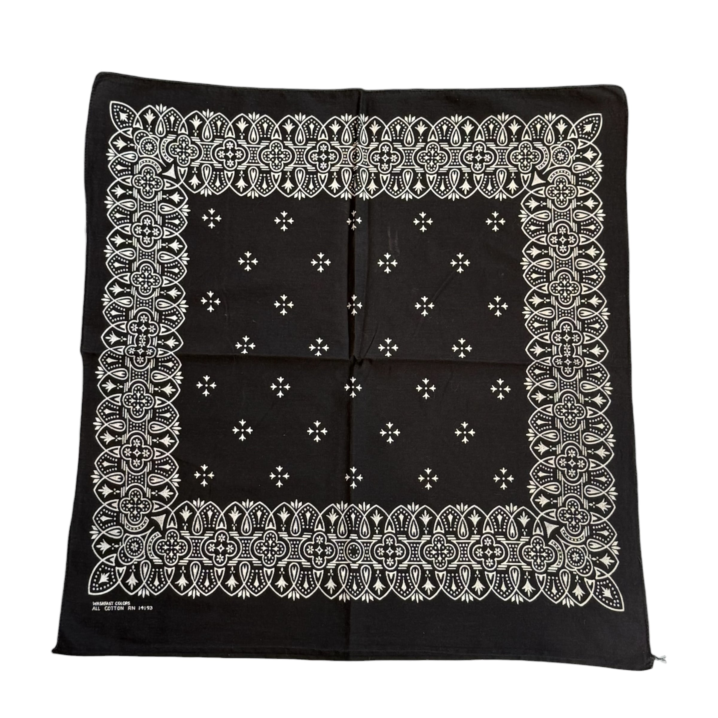 ⑭1960~1970s "Black × Iron cross pattern" Bandana