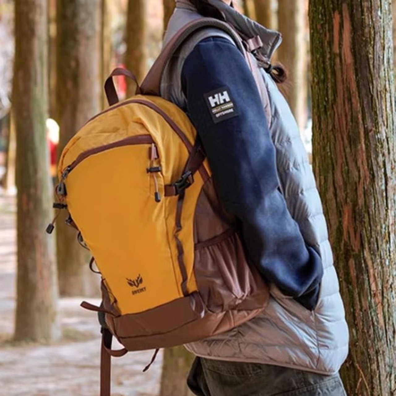 Multifunctional pocket backpack top loading with flap ◇6color H0555