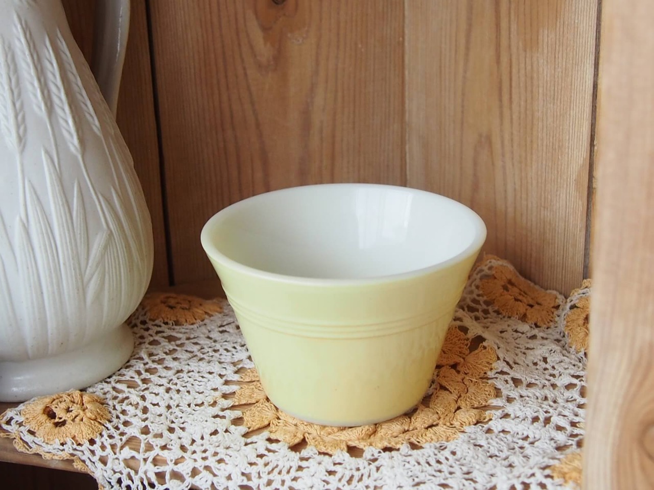 イギリスアンティーク　パイレックス・カスタードカップ　JAJ PYREX