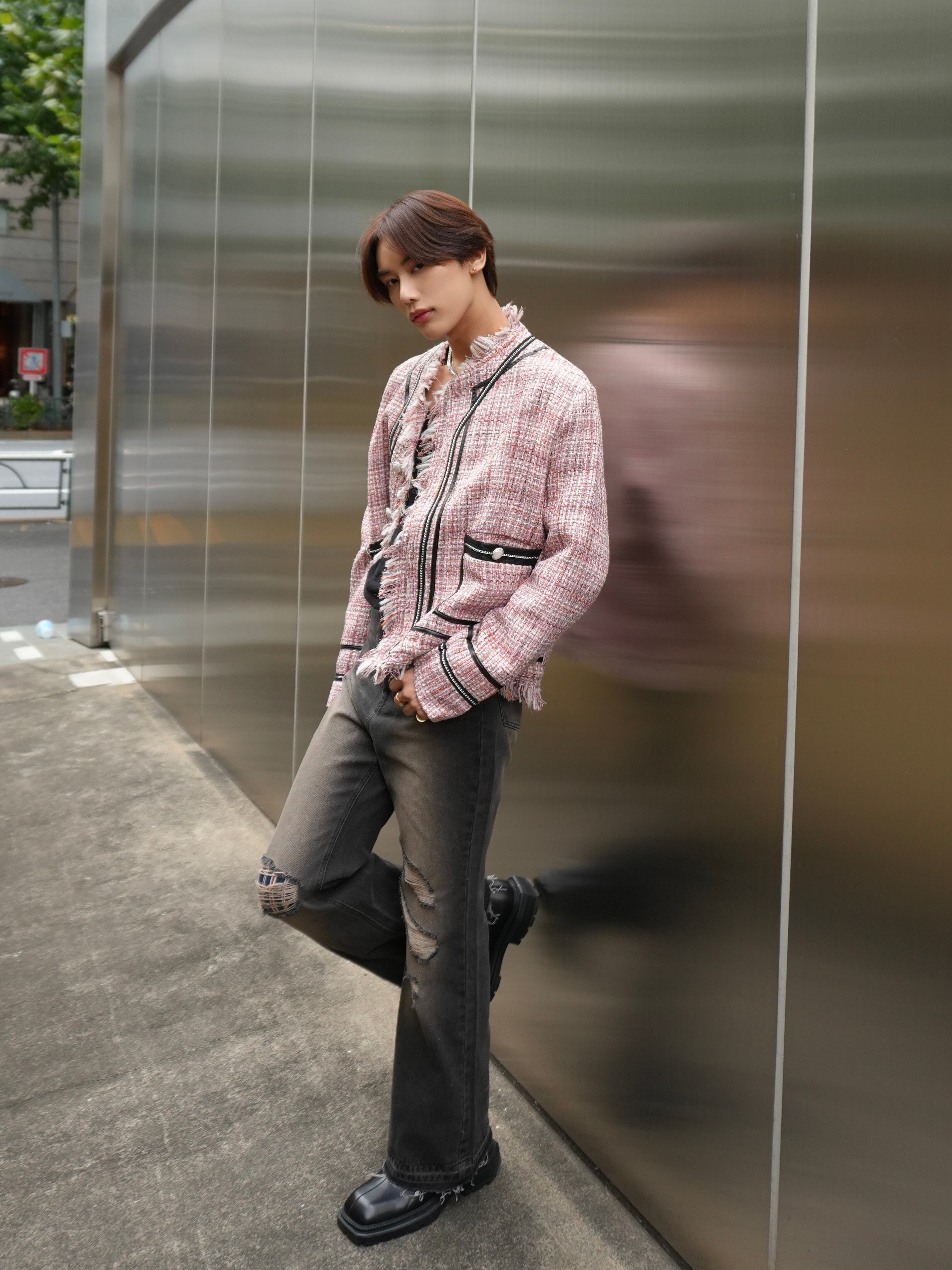 ALUDE SELECT】fringe no color tweed jacket | Pay ID