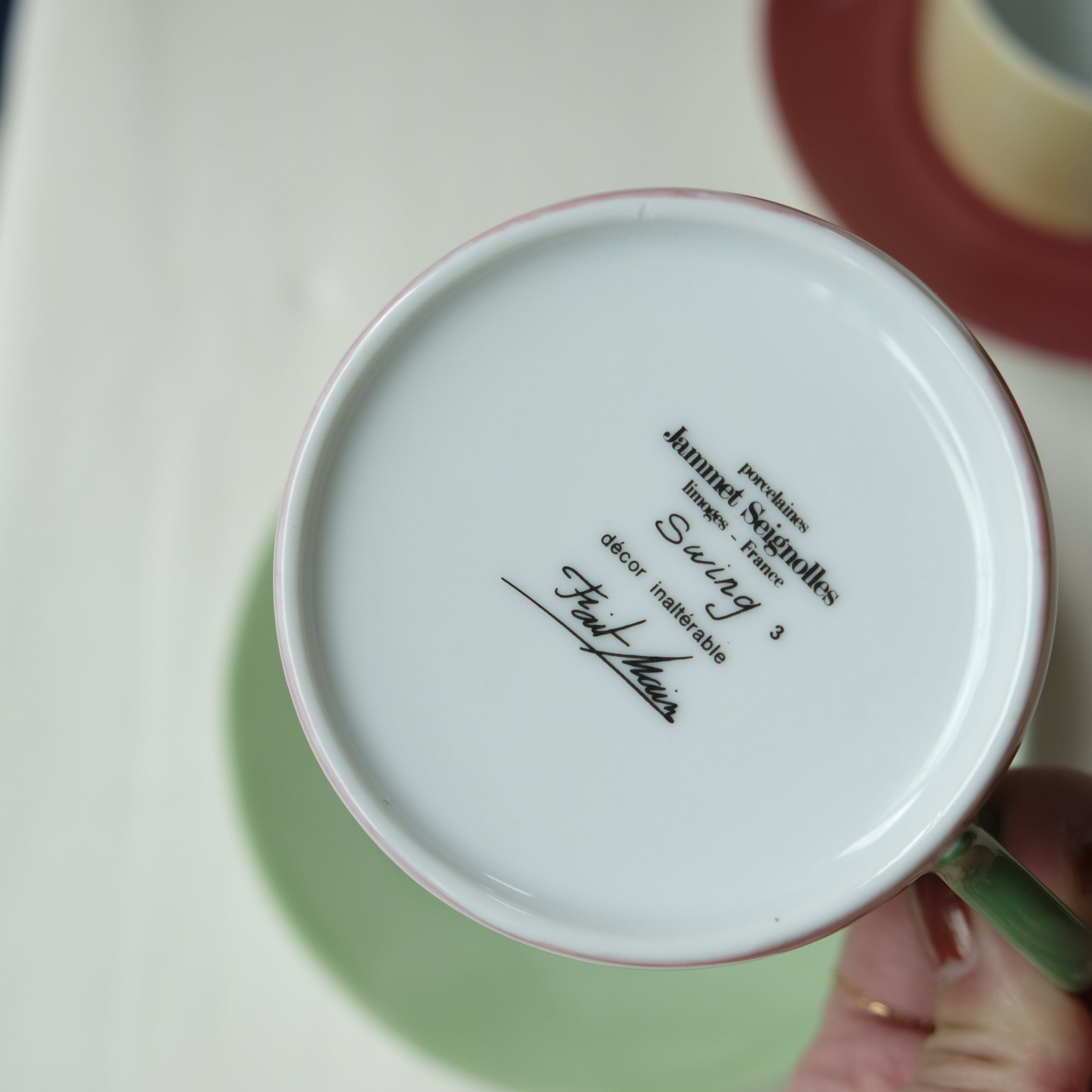 limoges / リモージュ 『Jammet Seignolles Swing 』カップ 2客 limoges / リモージュ 『Jammet Seignolles Swing 』カップ 2客
