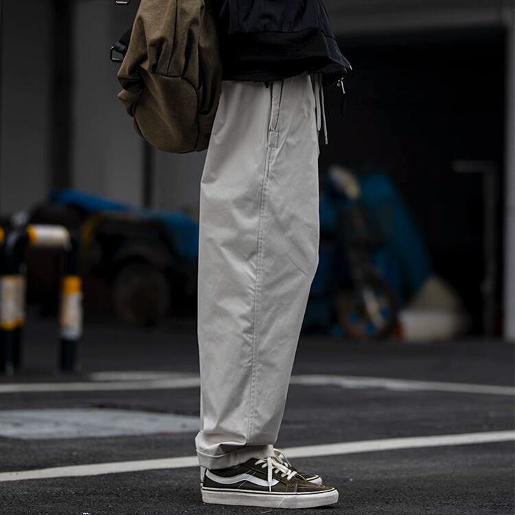 ★DOUBLE PLEATED CURLING TAPERED PANTS　　　A0754