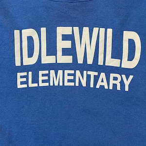 【FRUIT OF THE LOOM】90s USA製 プリントスウェット トレーナー Idlewild Elementary L ロゴ us古着