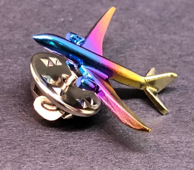 飛行機ピンバッジ（チタン） 【小】 | ysecshop