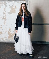 グラフィティロゴマルチニットブルゾン (IVORY)　CQ-45070