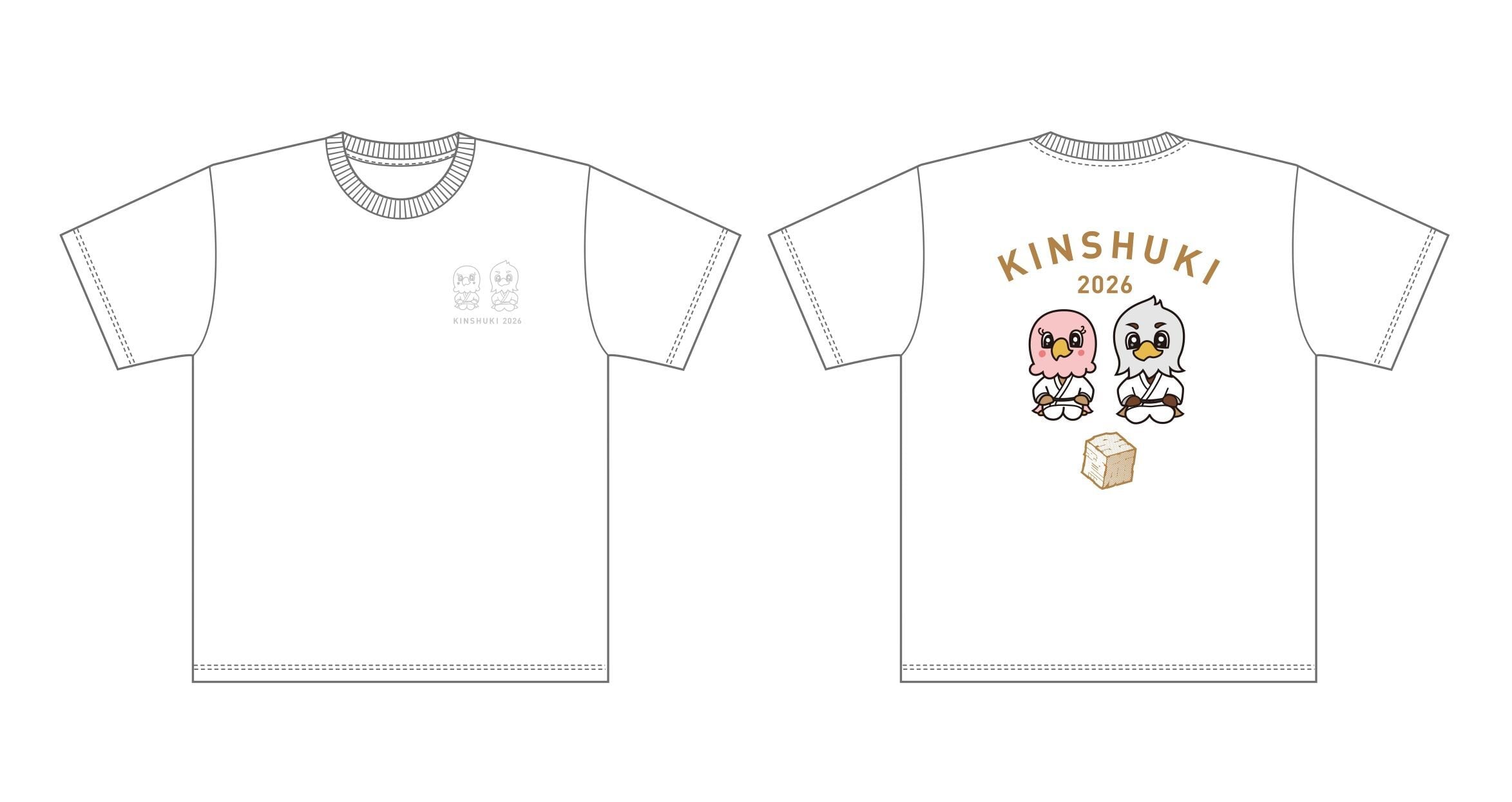 【予約商品:K03】金鷲旗オリジナルTシャツ (オリジナルキャラクター/白)