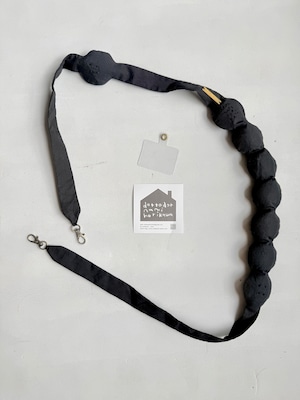 【BLACK無地】pokopoko DOT STRAP