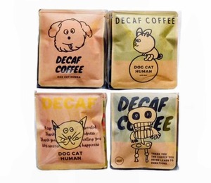 【ドリップバックコーヒー】デカフェ（カフェイン0.27％以下）4ケ入り クリアボックス｜DOG CAT HUMAN