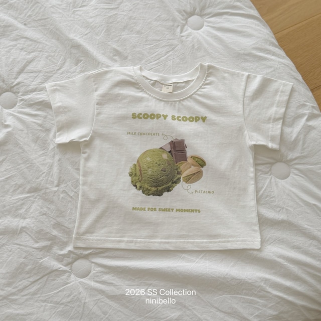 【6/18〆予約】<ninibello> Scoop scoop short sleeve T