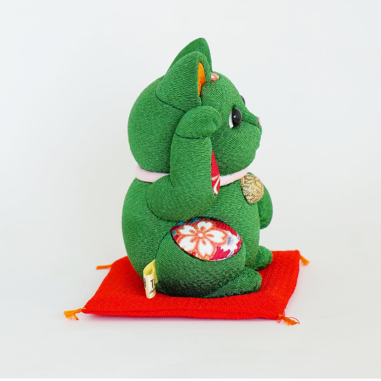 招き猫（中） 風水 緑 | 太陽漆器 オンラインショップ