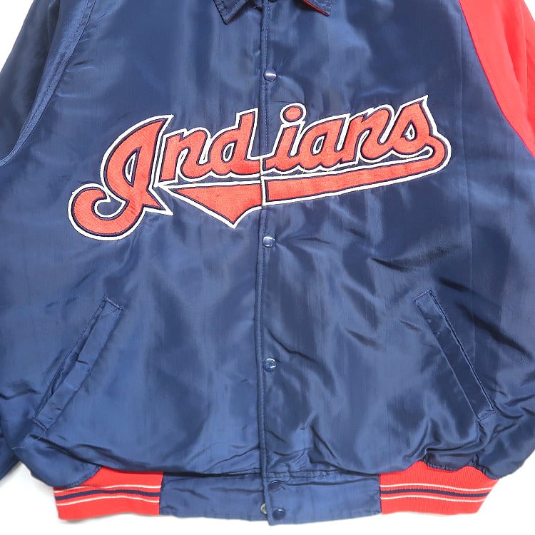 古着 USA製 90年代 STARTER スターター MLB インディアンス 裏