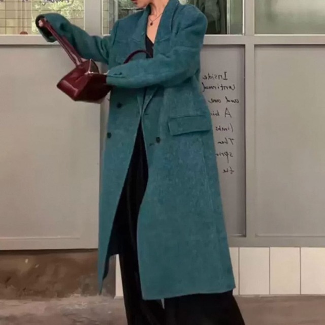 Double-Breasted Long Coat(4color)　　V1403