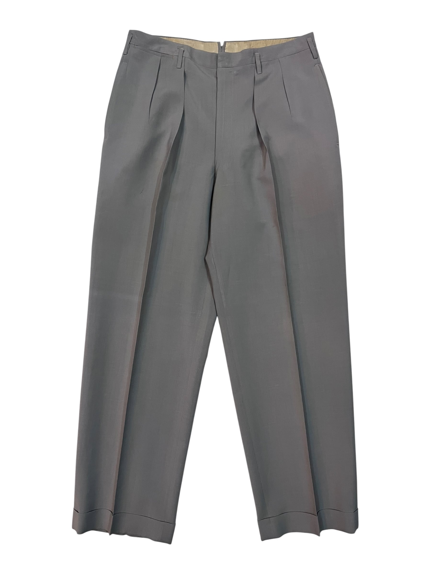 50s Fleck Rayon Gabardine Slacks Navy 50年代 絣レーヨンギャバ