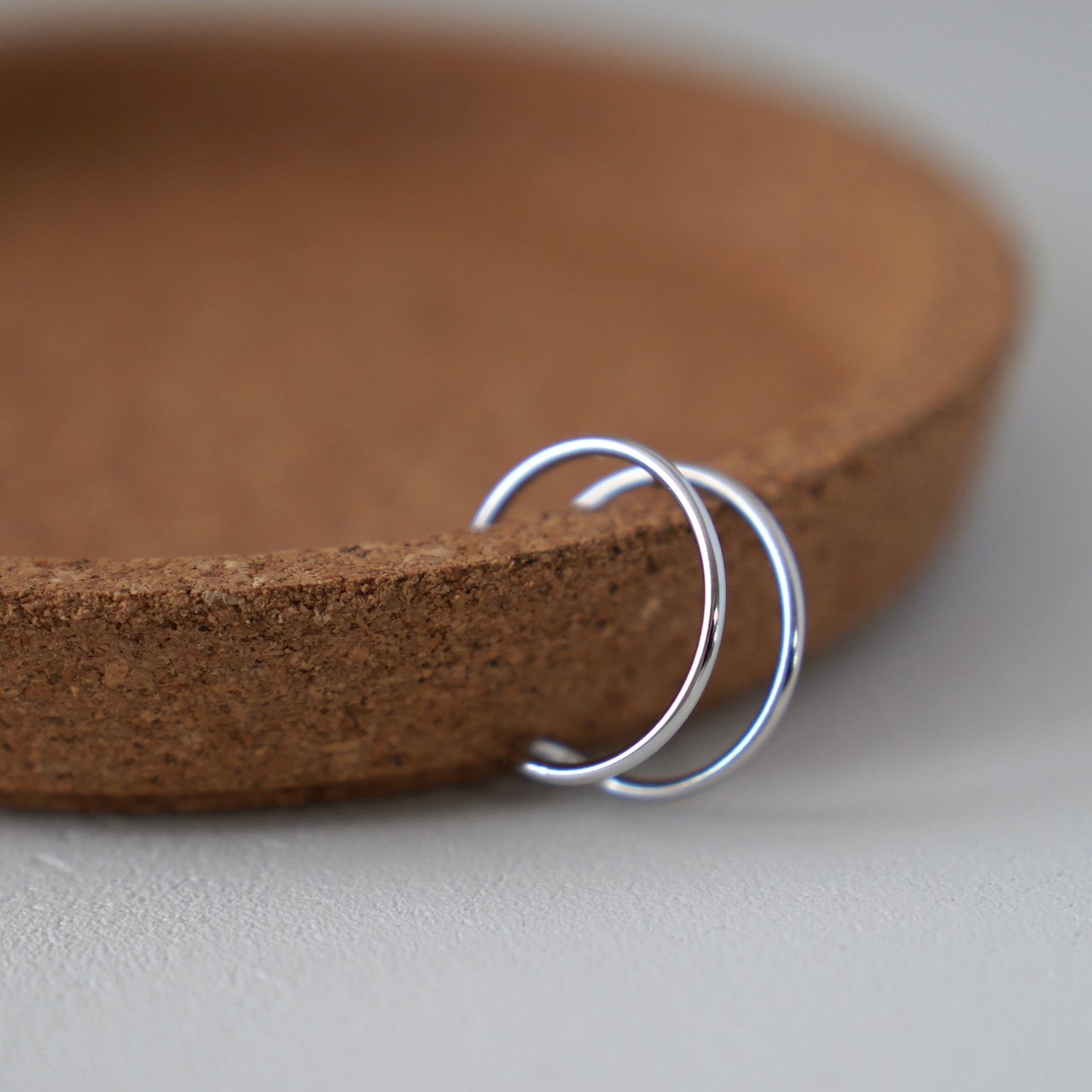 オープンリング 2連 イヤーカフ 2way サージカルステンレス SUS316L