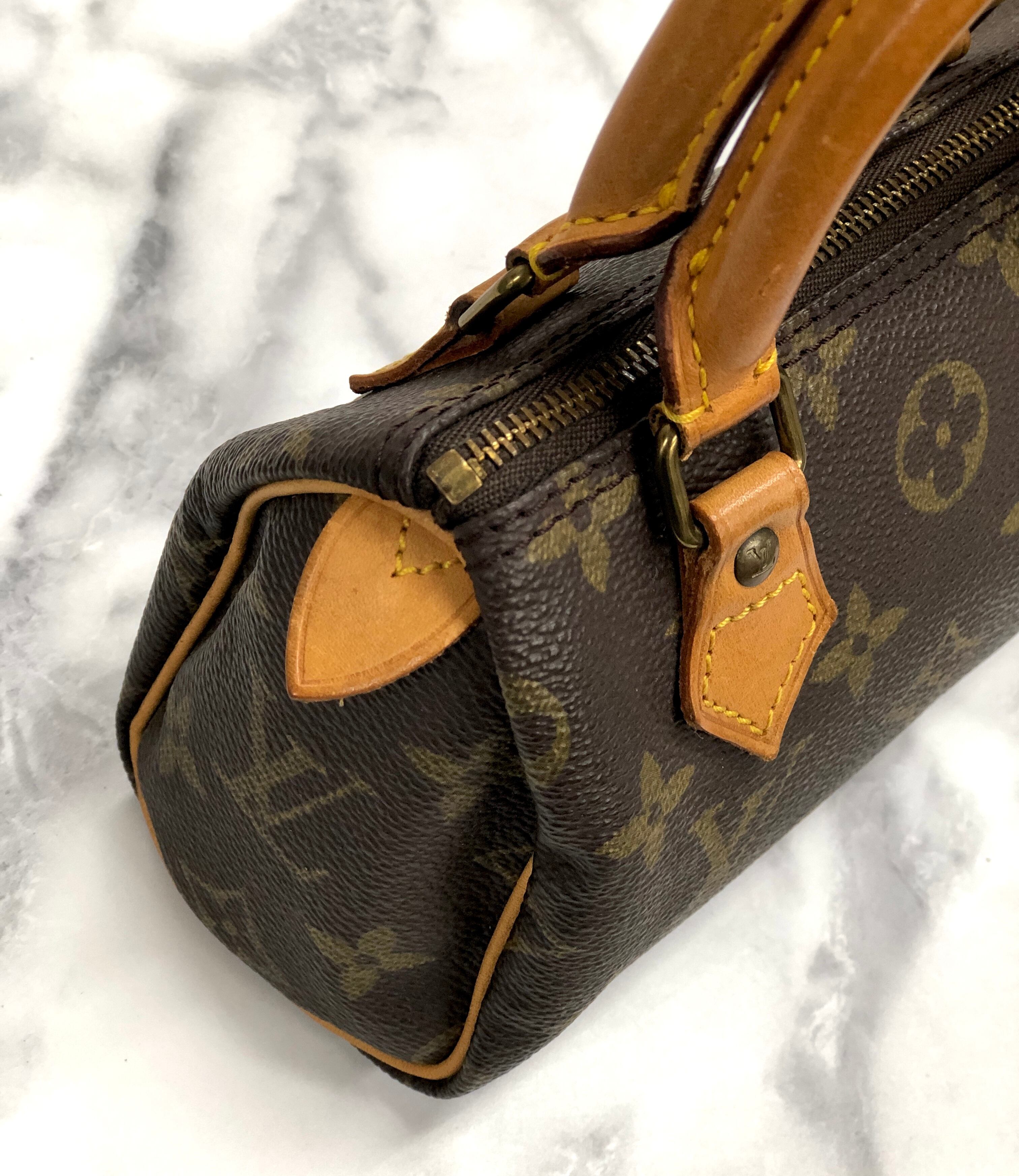 LOUIS VUITTON ルイ ヴィトン　モノグラム　PVC×レザー　マイクロ　ミニボストン　ミニスピーディ　M41534　ハンドバッグ　ブラウン　 vintage　ヴィンテージ　オールド　a5ga6m | VintageShop solo powered by BASE