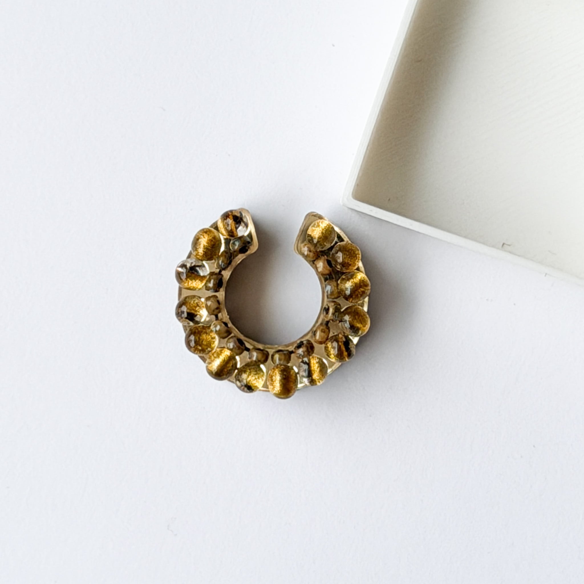 puzzle ring ear cuff 'bicolor' [05]