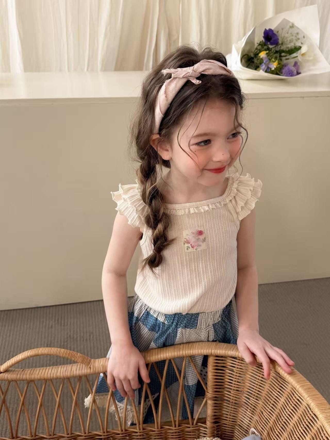 [aiai] Blue Patchwork Skirt / [아이아이] 블루패치워크스커트