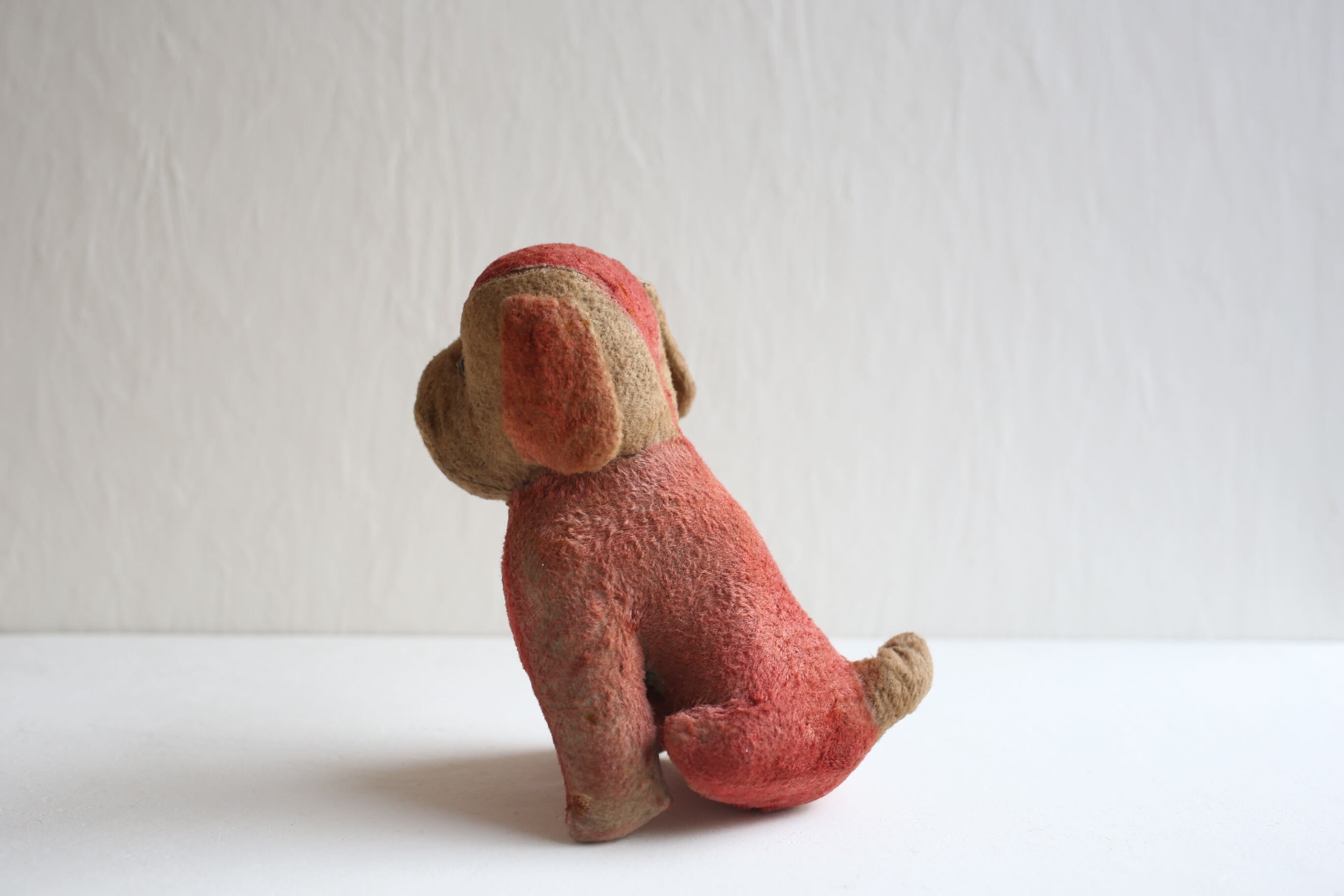 フランス アンティーク ヴィンテージ ぬいぐるみ ローズカラーのお座り