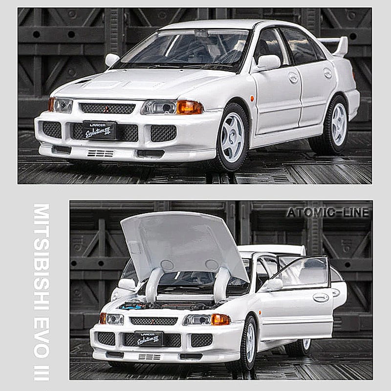 自動車 dai 三菱 LANCER Evolution 3 III ミニカー 1/32 全4色 ライト点灯