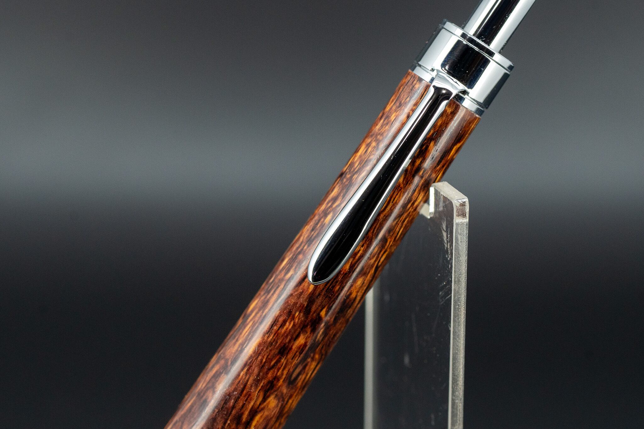 【東洋のローズウッド】 縞紫檀 朱雀杢 極上 silver MP