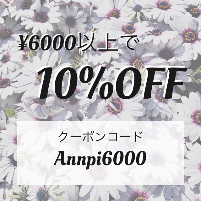 【10％OFFクーポン】¥6000以上がおトク