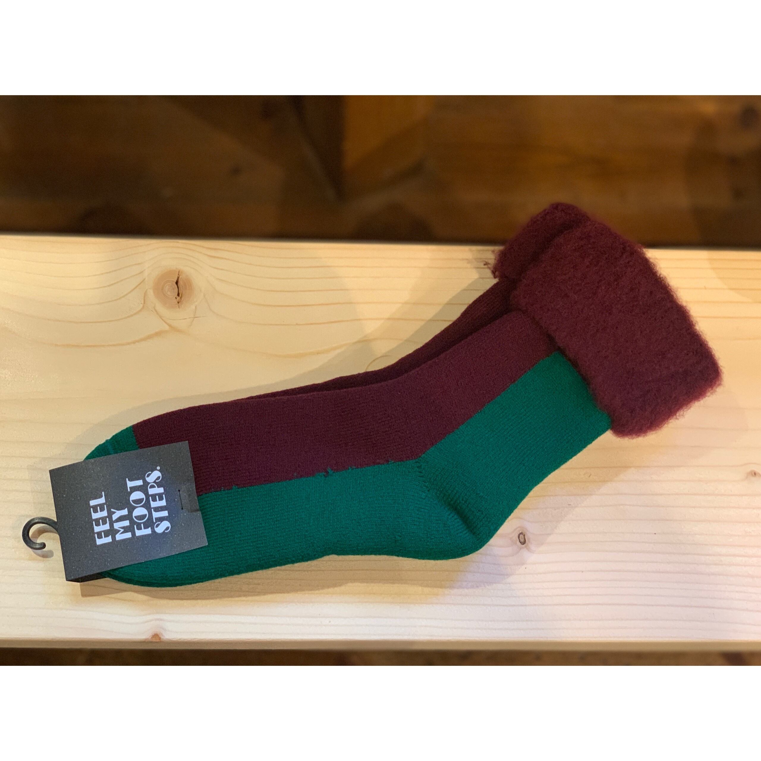 FEEL MY FOOT STEPS|fluffy socks(Finland)M /22.5-25cm ” TWO TOUN”もこもこソックス