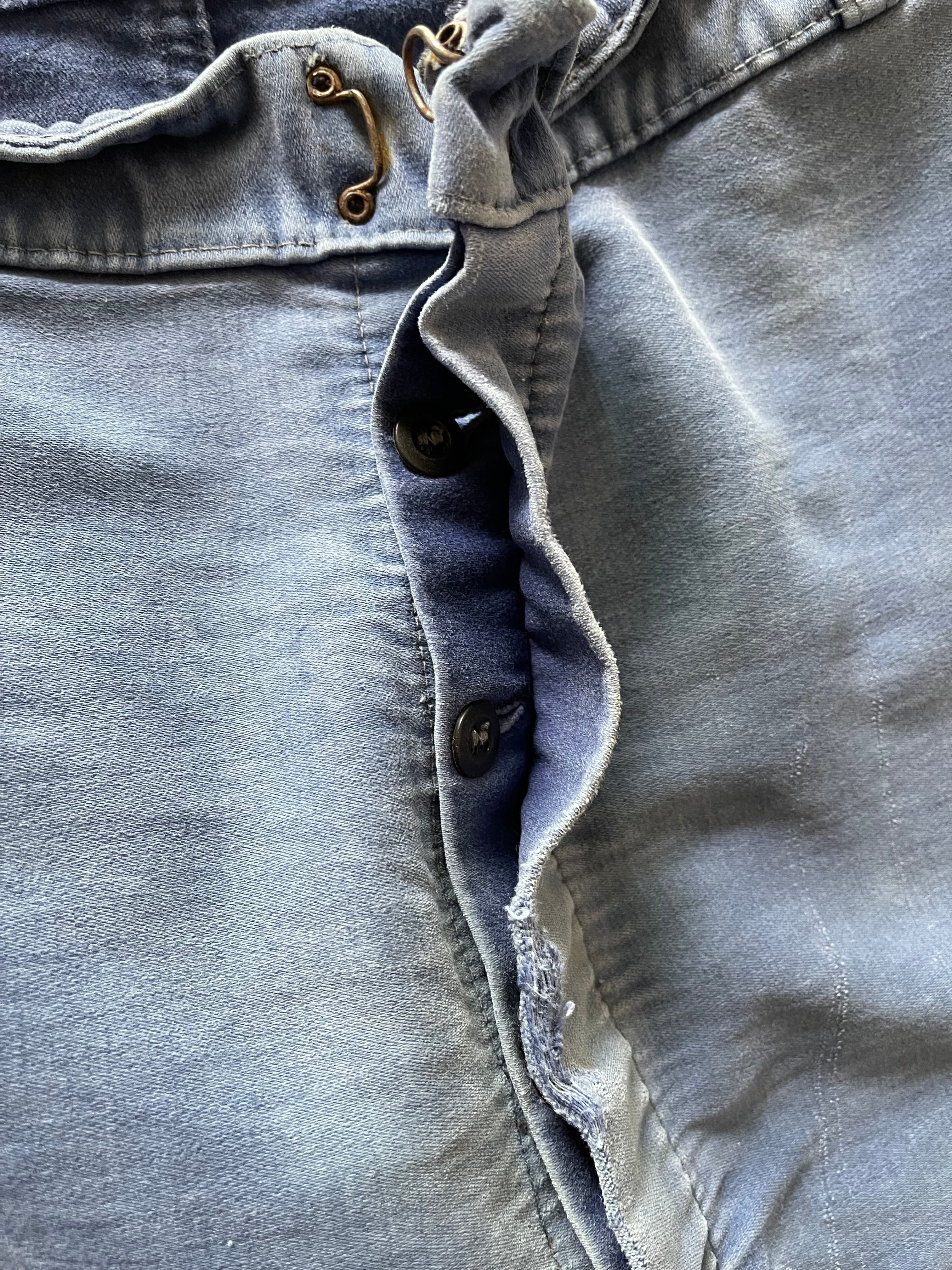 1950~60s French vintage Blue Moleskin Work pants 