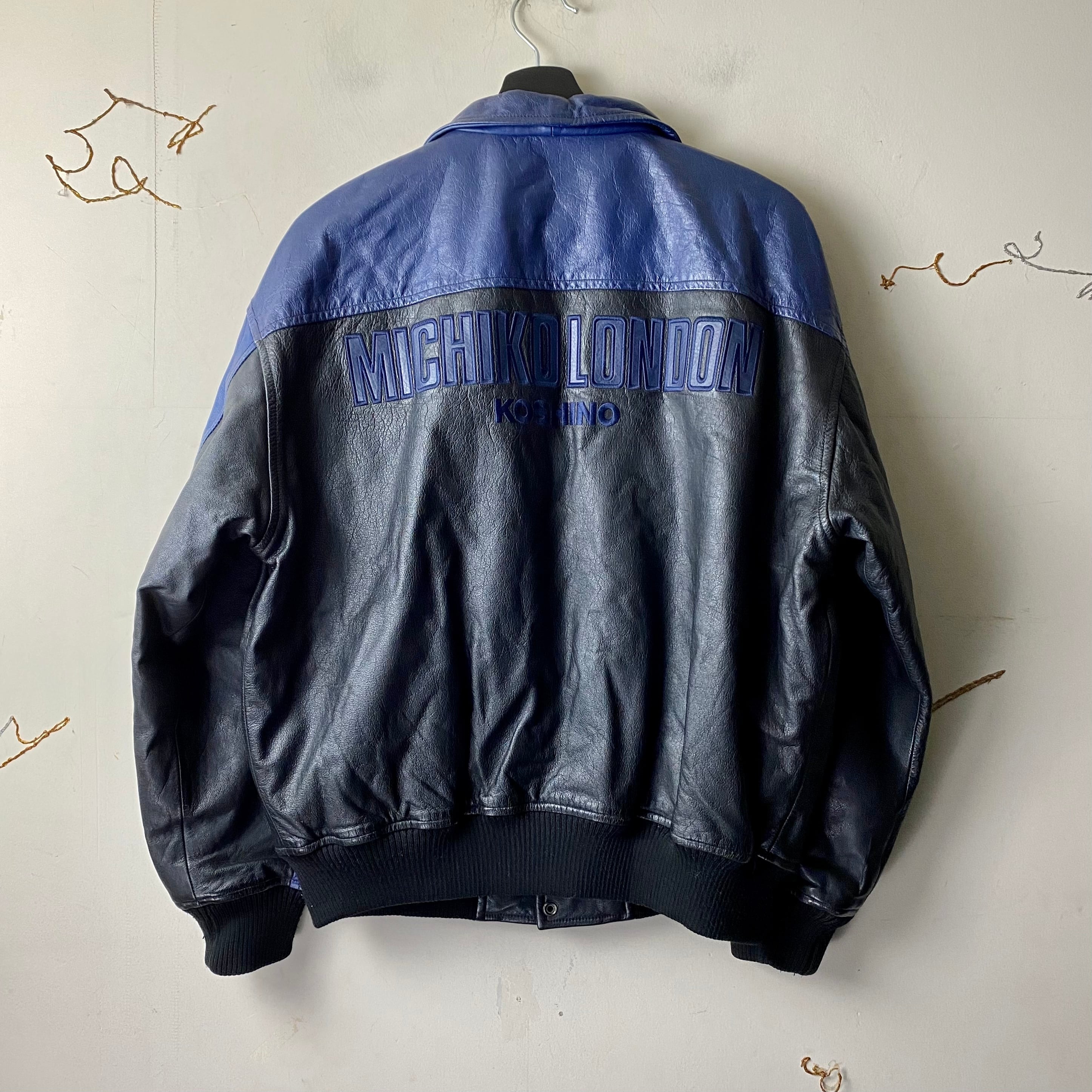 vintage MICHIKO LONDON bicolor leather blouson | NOIR ONLINE