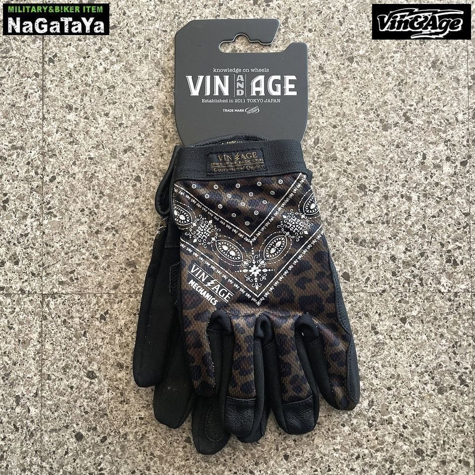 ナツ　VIN＆AGE/ヴィン＆エイジ　グローブ　XL Vin&Age ビンアンドエイジ FASTCOLOR PATTERN ファーストカラー