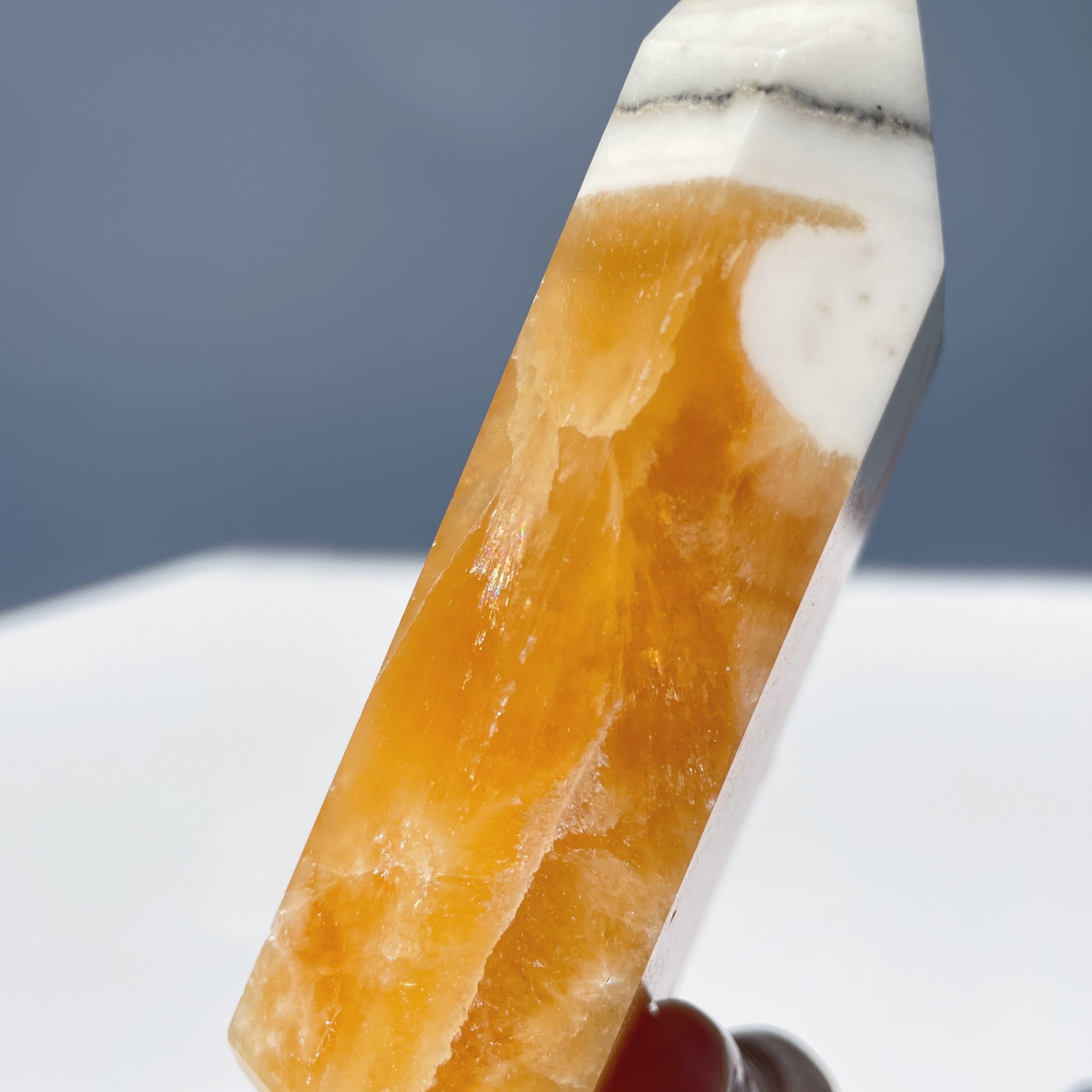 オレンジカルサイト タワー型07◇ Orange Calcite ◇天然石・鉱物