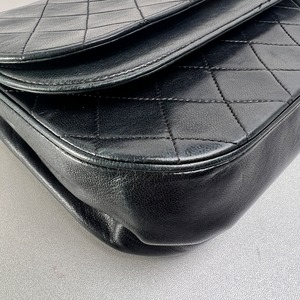 CHANEL シャネル マトラッセ ココマーク ラムスキン ショルダーバッグ ブラック A-13108