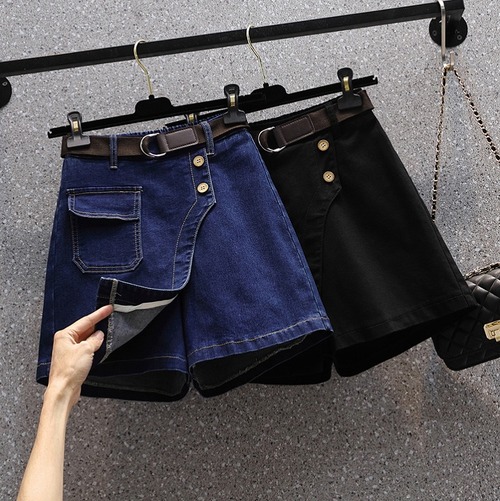 【大きいサイズXL-5XL】【春夏新作】ファッションパンツ♪ブラック/ブルー2色展開◆#schofh-293027