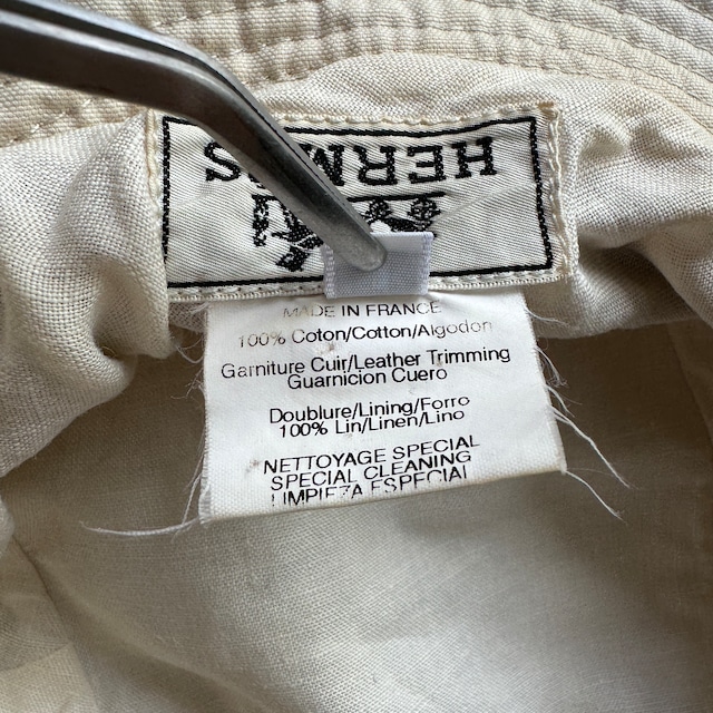 Hermès エルメス ハット ラムレザー フランス製 オールドエルメス ヴィンテージ古着 57cm 画像5