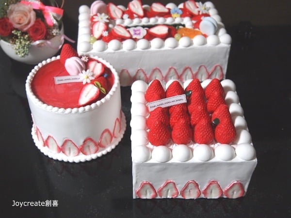 食品サンプル フェイクスイーツ フレジェ 台形ケーキ Fake food