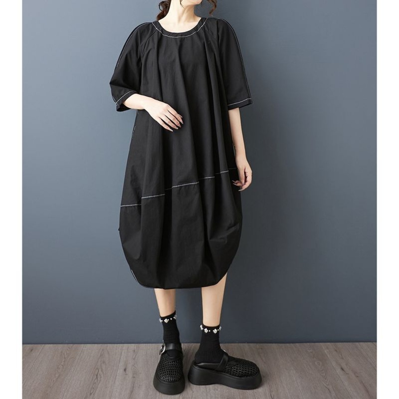 コクーンシルエット ワンピース  30193