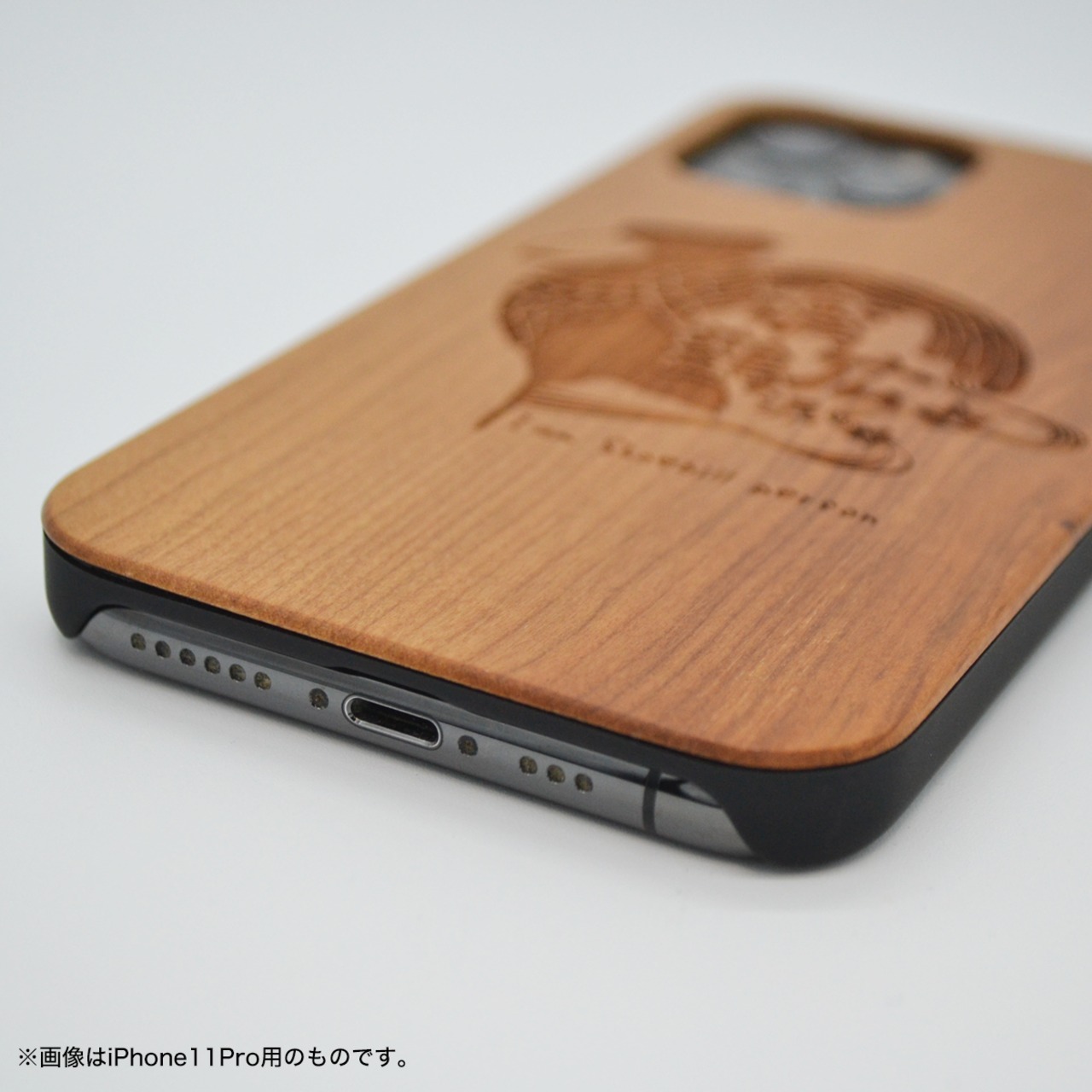 iPhone木製ケース★和紋ハシビロコウ