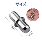 YFFSFDC 棚ダボ 40個セット 棚受ダボ Φ5mm ダボ 差し込みタイプ シェルフサポートピン 棚受け用 本棚用 家具固定 棚板を支えるパーツ 金属製 プラスチック製 (シルバーA)