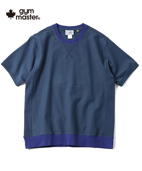 gym master ジムマスター Tシャツ メンズ レディース 7.4oz ヘビーウェイト 半袖Tシャツ 大きいサイズ 無地 クルーネック 綿100% カジュアル G121708 スレイトネイビー×ブルー(91）