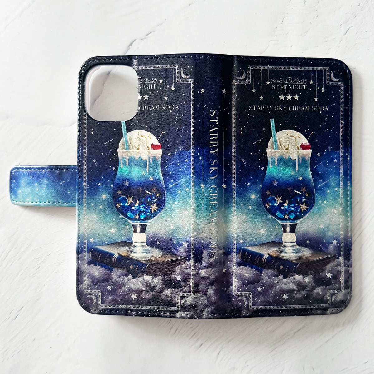 クリームソーダ　ティミー　iPhoneケース 手帳型　　新品！ スマホケース 手帳型 全機種対応 おしゃれ アンドロイド かわいい