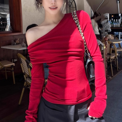 アシメタックショルダートップス ・13354