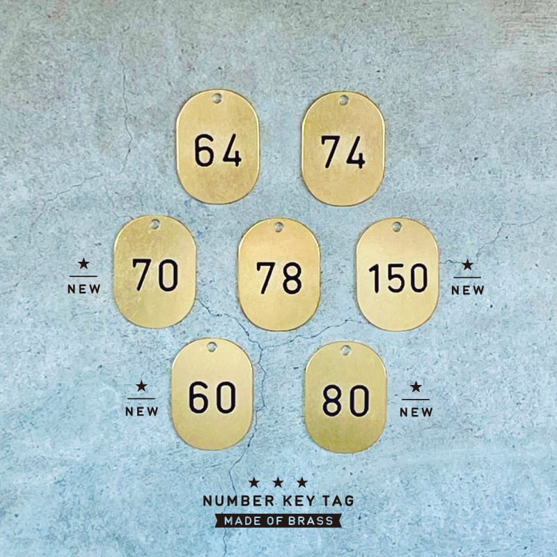 真鍮製 NUMBER KEY TAG | Pay ID