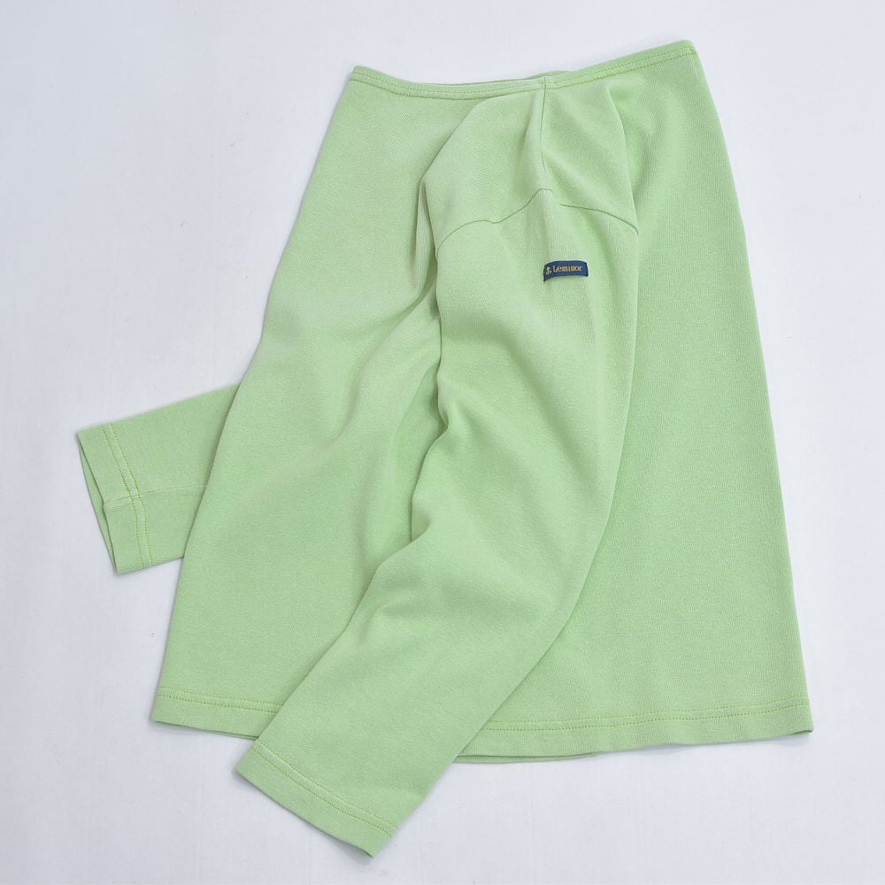 【タグ付・新品】Le minor ワイドカットソー VERT ルミノア グリーン Le Minor（ルミノア） ボートネック＆ビッグシルエット ボーダー