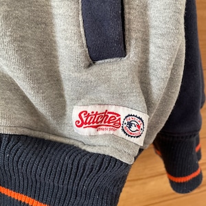 【Stitches】MLB デトロイトタイガース 刺繍ロゴ フルジップ ジップアップスウェット XL オーバーサイズ アメリカ古着