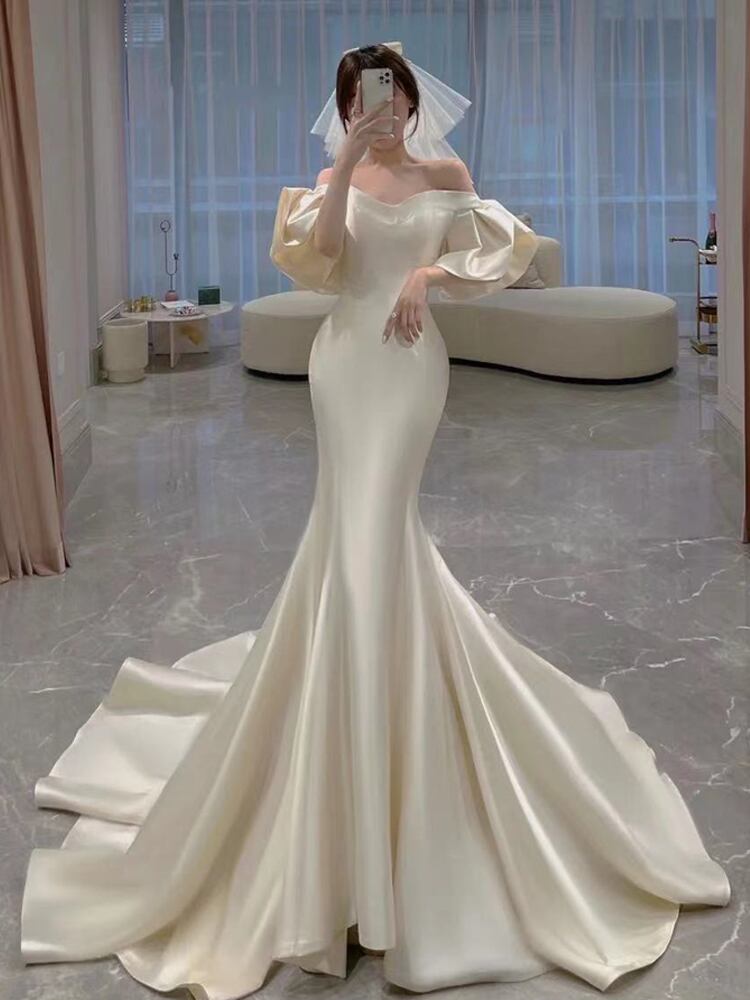 【クリーニング済、着用1回、ファーストオーナー】ウェディングドレス マーメイド RTW GOWN｜ウェディングドレス、ブランドドレスのレンタルならザ