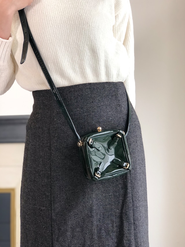 CELINE セリーヌ マカダム レザー ホーボーバッグ ミニバッグ ショルダーバッグ ブラウン vintage ヴィンテージ オールド 5ief4p