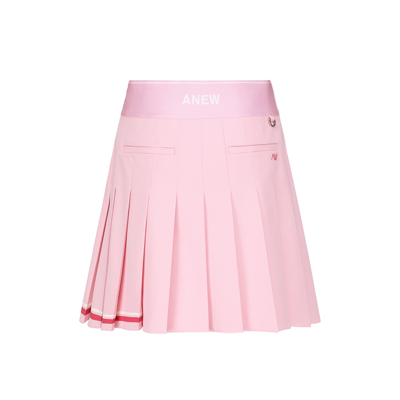 WOMEN LOGO BAND PLEATS SKIRT