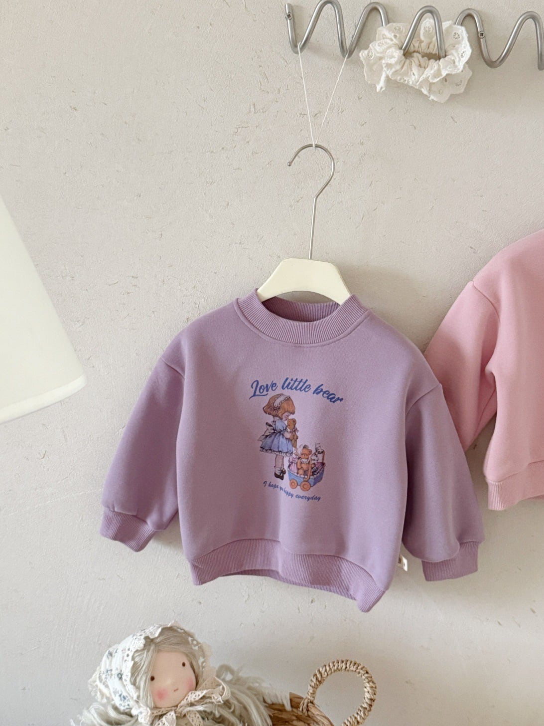 ベビー裏起毛イラストトレーナー