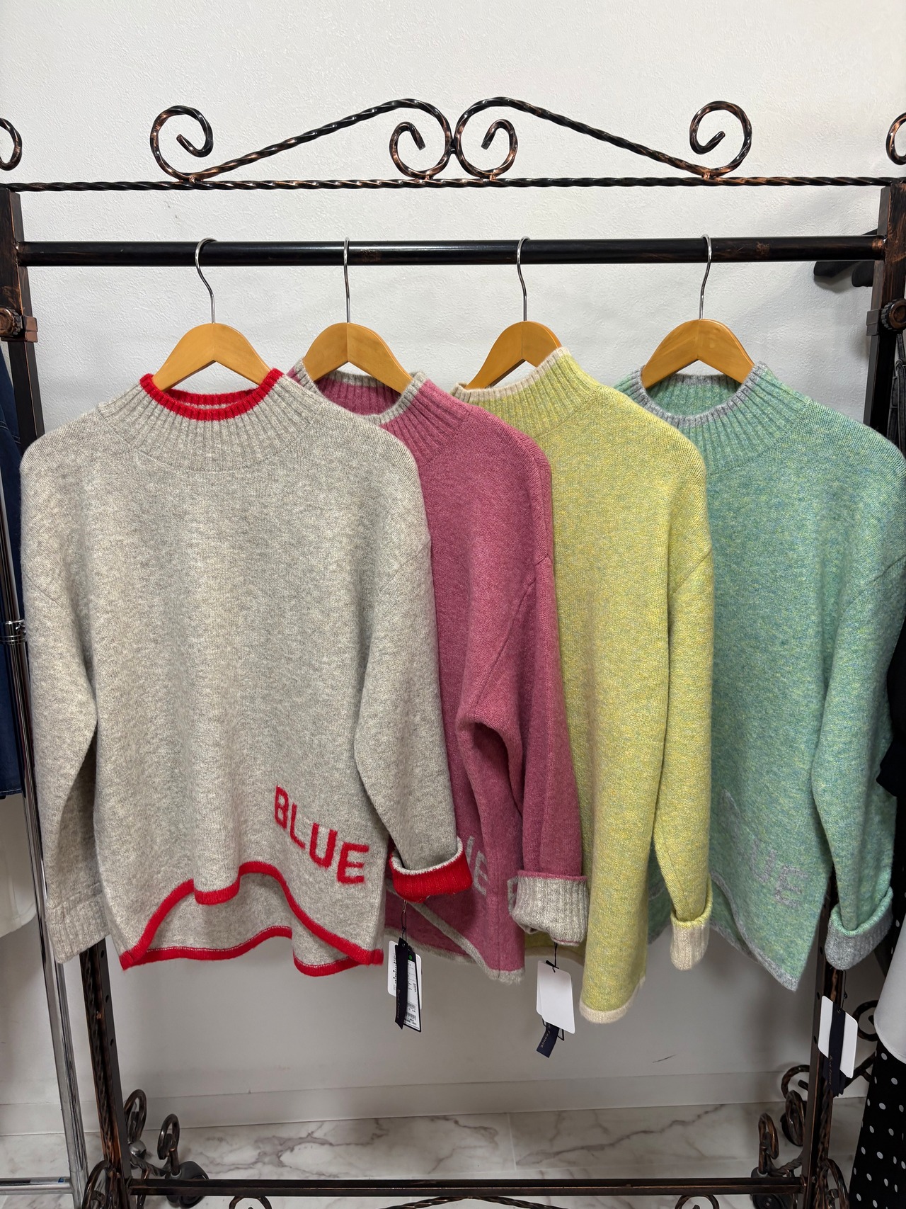 【ROBE】 バイカラーロゴニットセーター　641911